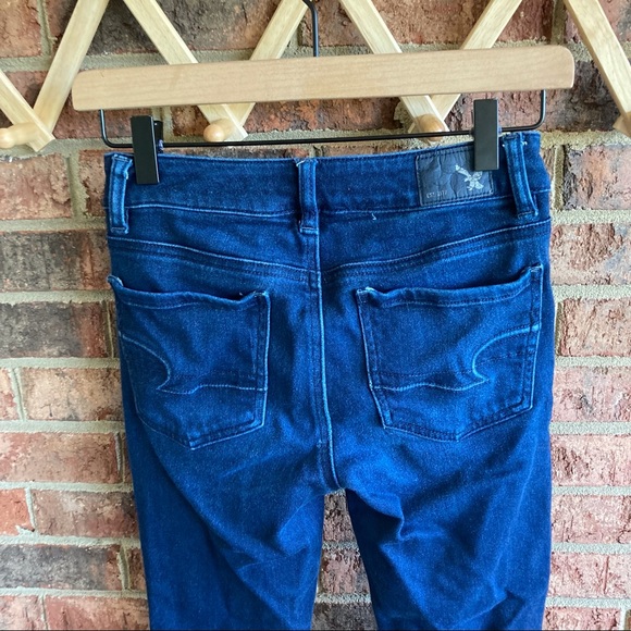 { AEO } Dark Wash Skinny Hi-Rise Jegging Jeans - Picture 7 of 9